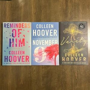 Colleen Hoover Book Bundle - Reminders of Him, November 9, and Verity